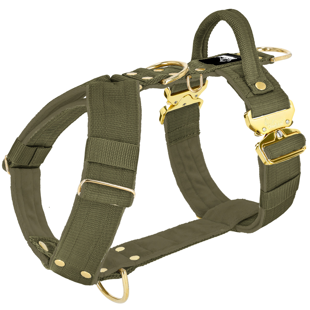 Szelki z szybką klamrą - Easy Walk Extreme Gold Buckle Khaki