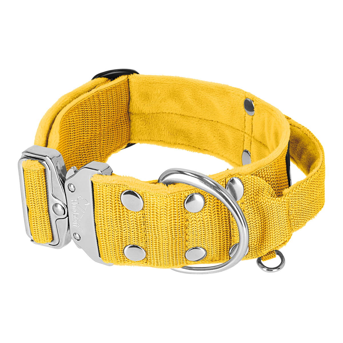Szeroka obroża z klamrą extreme - Extreme Silver Buckle Żółta