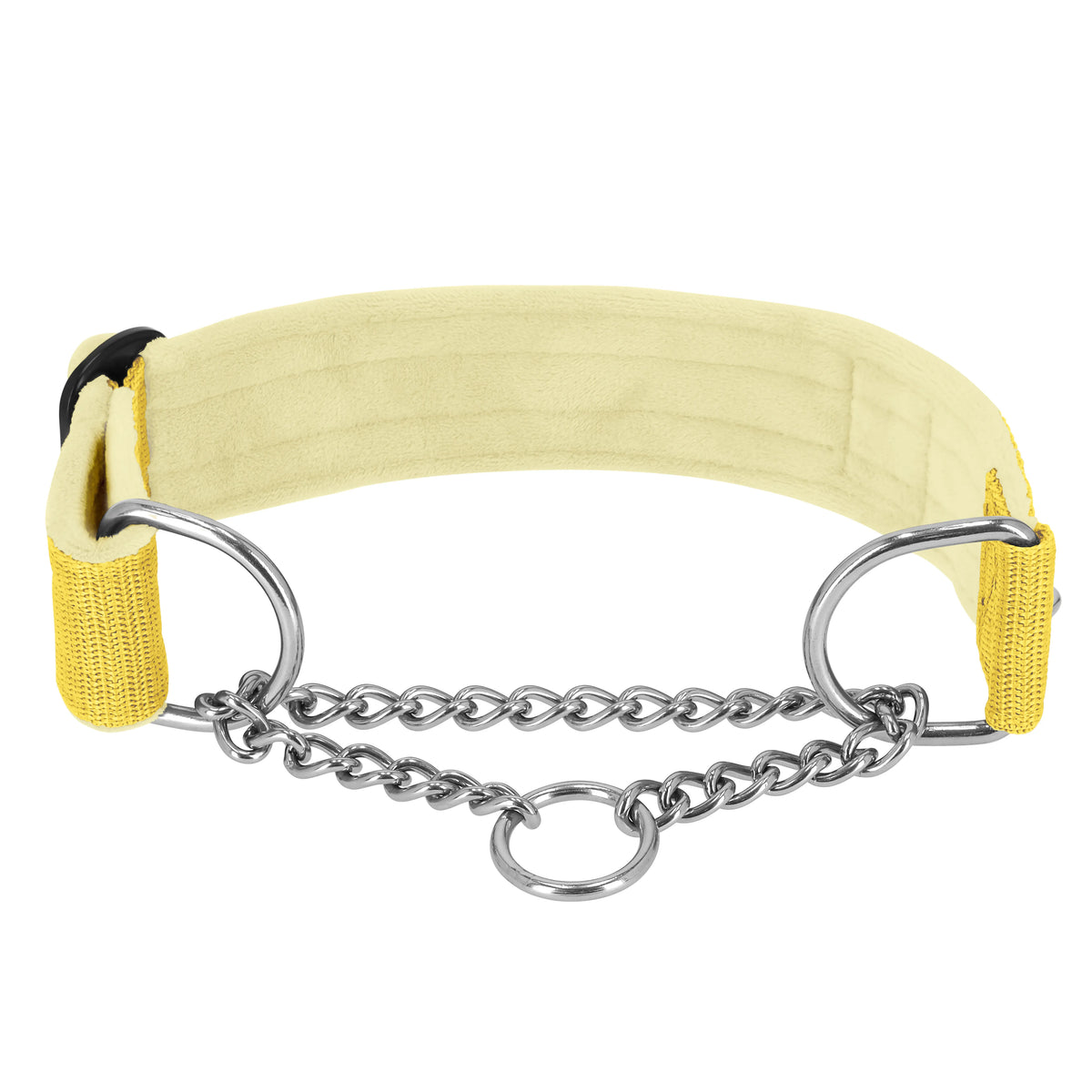 Półzaciskowa obroża i smycz – Martingale Chain Set Baby Yellow