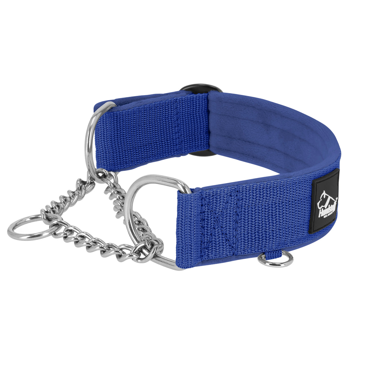 Półzaciskowa obroża i smycz – Martingale Chain Set Blue