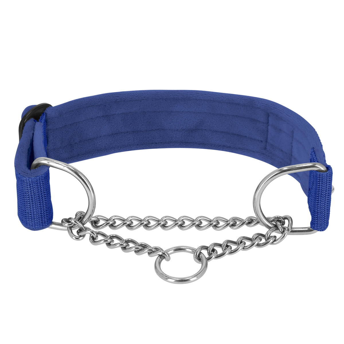 Półzaciskowa obroża i smycz – Martingale Chain Set Blue