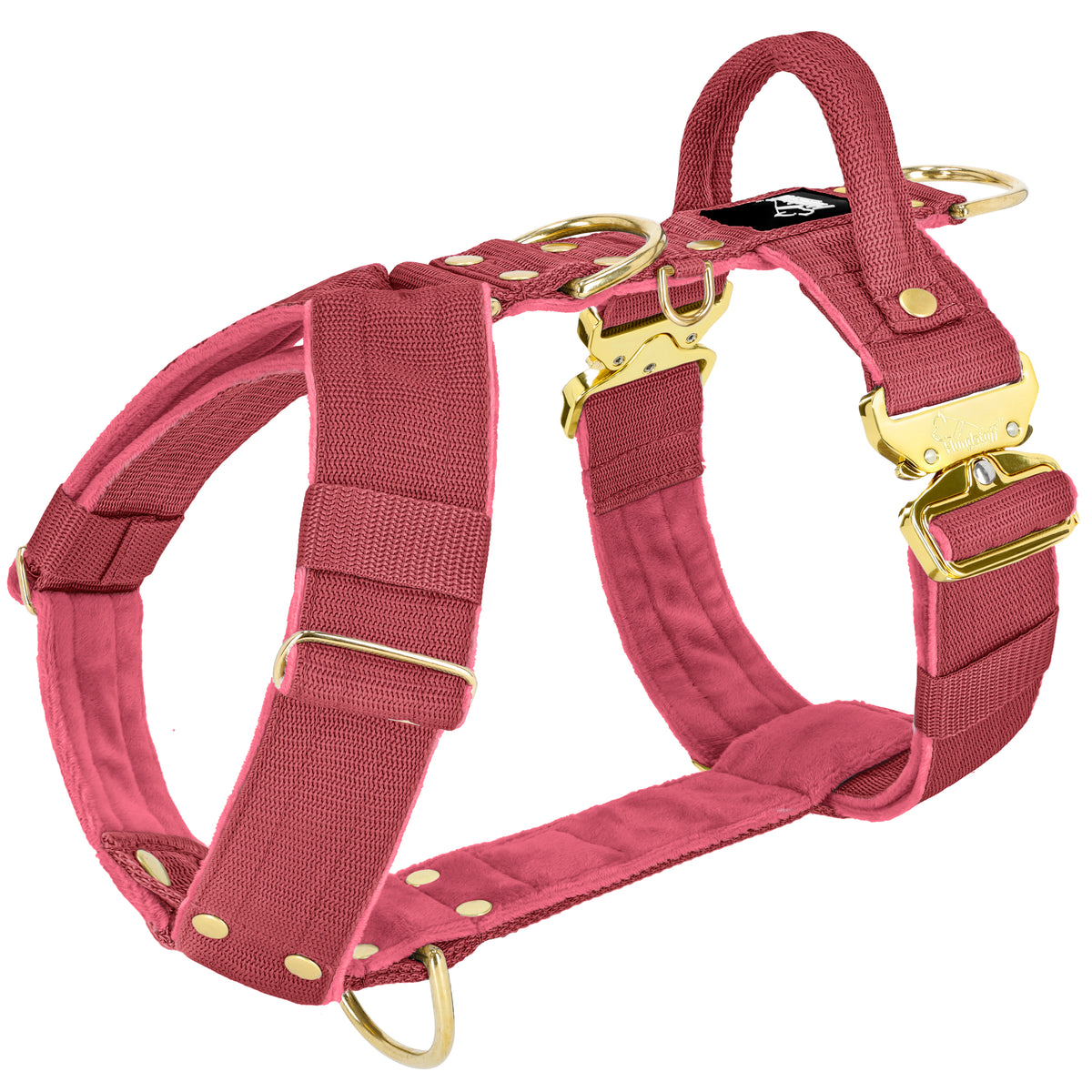 Szelki z szybką klamrą - Easy Walk Extreme Gold Buckle Raspberry Red