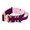 Szeroka obroża z klamrą extreme - Extreme Rose Buckle Śliwkowa