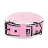 Szeroka obroża z klamrą - Active Komfort Black Edition Baby Pink