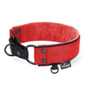 Szeroka obroża półzaciskowa - Martingale Black Edition Czerwona 4cm, Rozmiar 55 - Obwód szyi psa 45-55cm