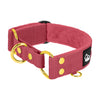 Szeroka obroża półzaciskowa - Martingale Golden Raspberry Red