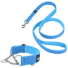 Półzaciskowa obroża i smycz – Martingale Chain Set Ocean Blue